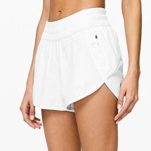 White lululemon tracker shorts